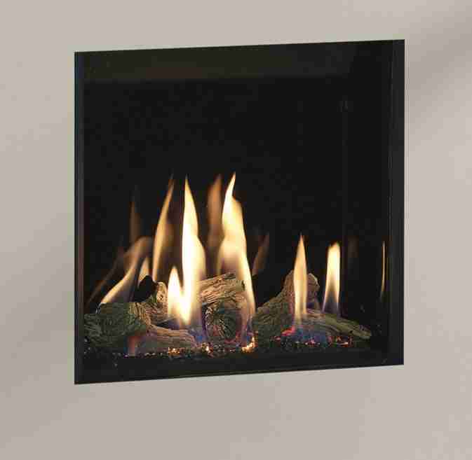 Gazco riva2 500hl slimline   edge black glass lining 1.1 2